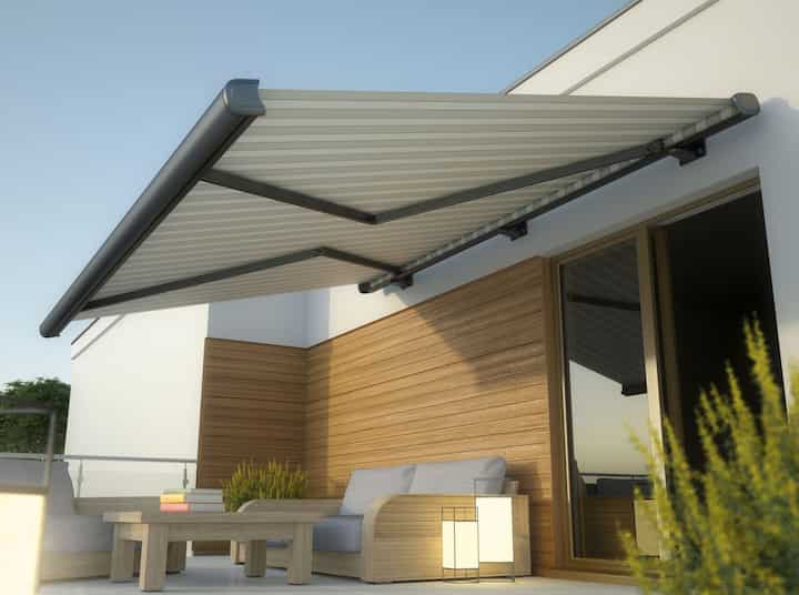 Convenient retracable awning for outdoor space in Greenwood, IN.